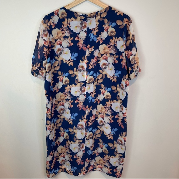 J. Crew Silk Floral Shift Dress 8643 - Picture 8 of 14